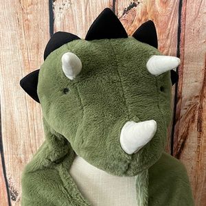Dinosaur Hooded blanket with hand pockets and a tail